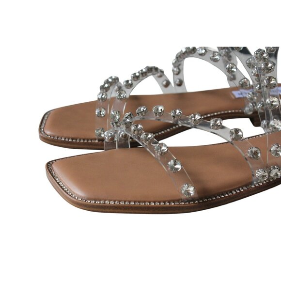 Steve Madden Skyler Clear Sandals  SKYL11S1 Bling Studded Strappy Size 9M New - Picture 7 of 15